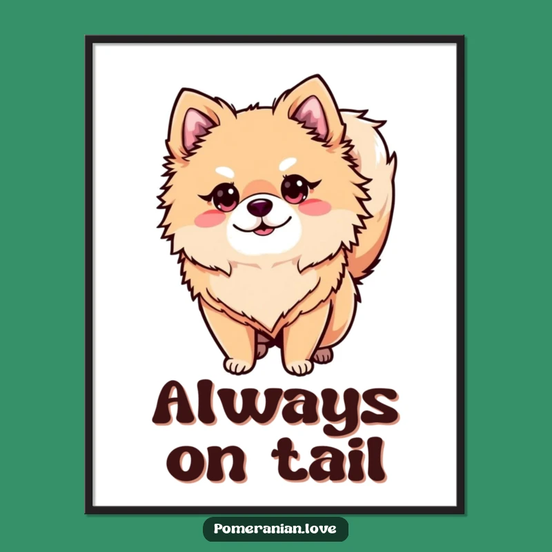 Free Printable Wall Art: Alert Pomeranian, Funny Downloadable Dog Art Gift