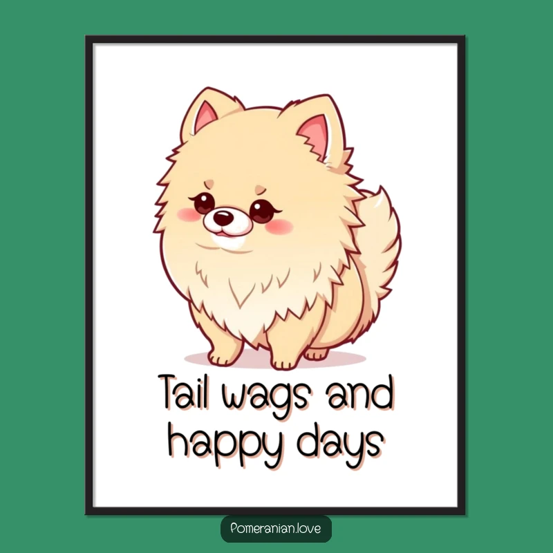 Funny Free Printable Wall Art: Proud Pomeranian Wag! Downloadable Dog Art