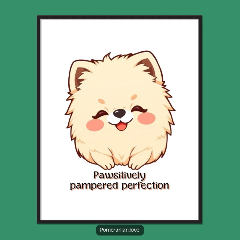 Free Printable Pomeranian Wall Art: Funny Dog Head Scratch Downloadable Home Decor
