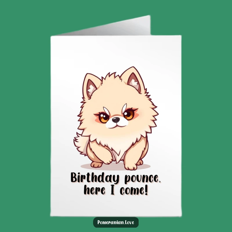 Free Printable Determined Pom Birthday Card - Funny Dog Downloadable