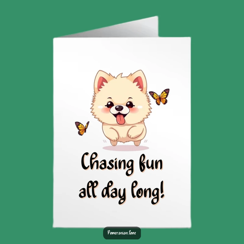 Free Printable Pomeranian Birthday Card: Silly Tongue Out Pup for Fun Greetings