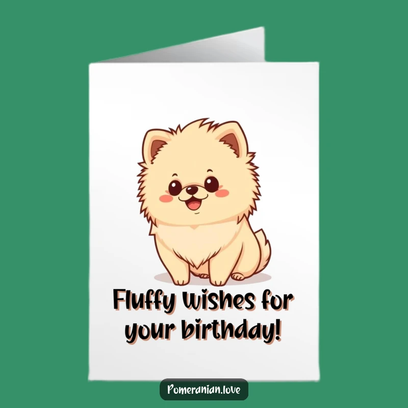 Free Printable Happy Pomeranian Birthday Card - Cheerful Downloadable Dog Gift