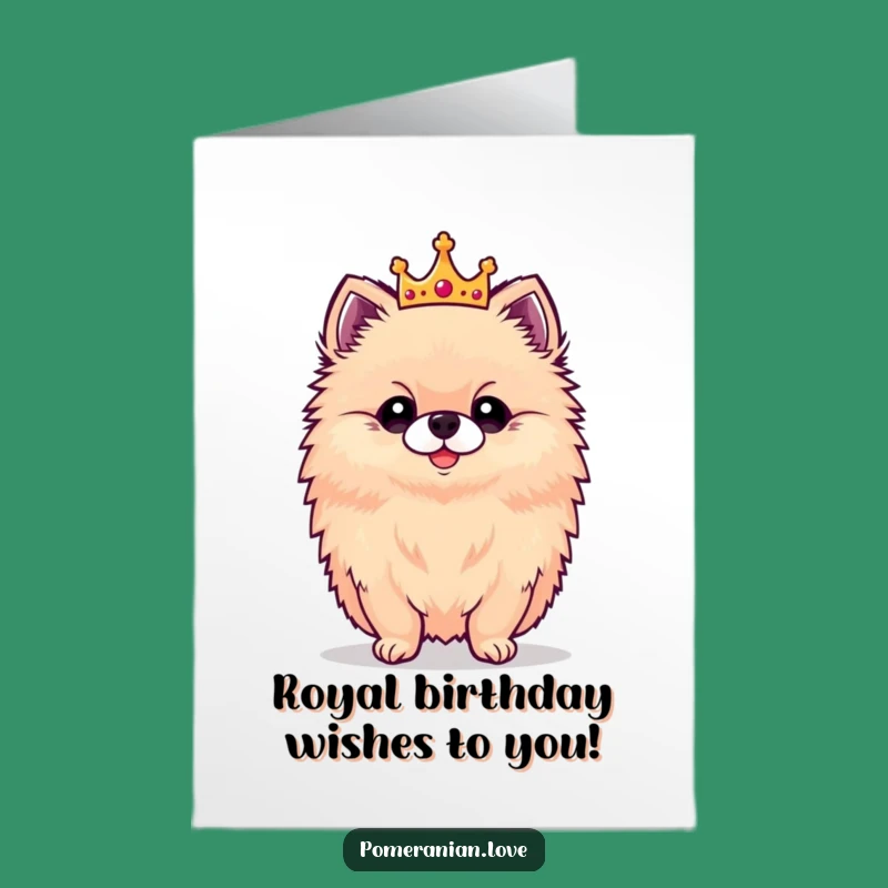 Funny Free Printable Birthday Card: Proud Pomeranian King, DIY Gift