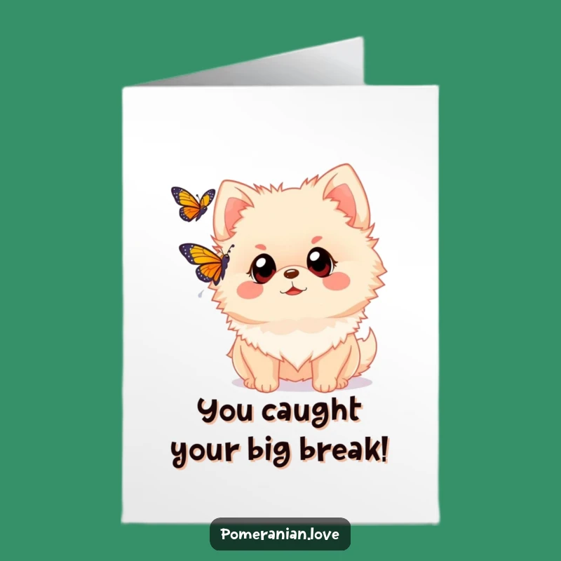 Congrats Free Printable Card: Curious Pomeranian, Your Funny Downloadable Gift!