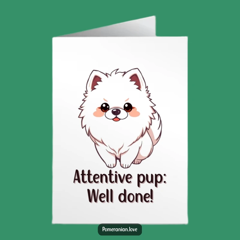Free Printable Alert Pom Congrats Card: Funny Dog Downloadable Gift for Success