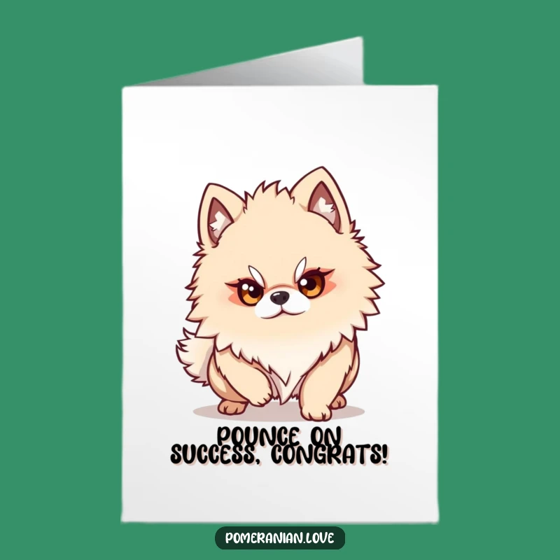 Free Printable Focused Pom Congrats Card - Funny Dog Downloadable