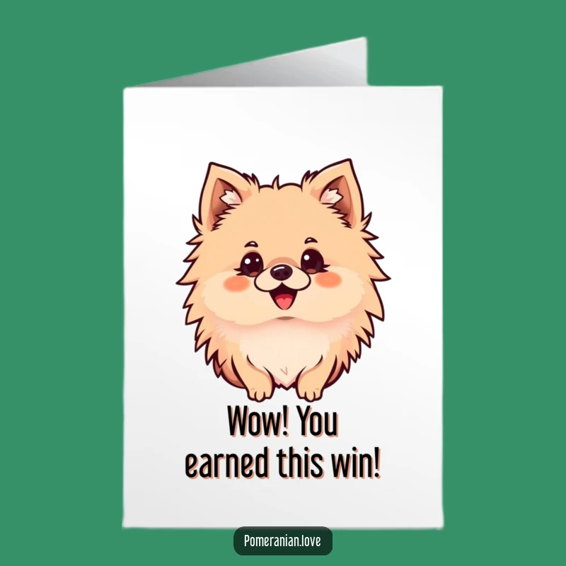 Free Printable Pomeranian Focus Congrats Card - Humorous Downloadable Greeting for Sharp Minds