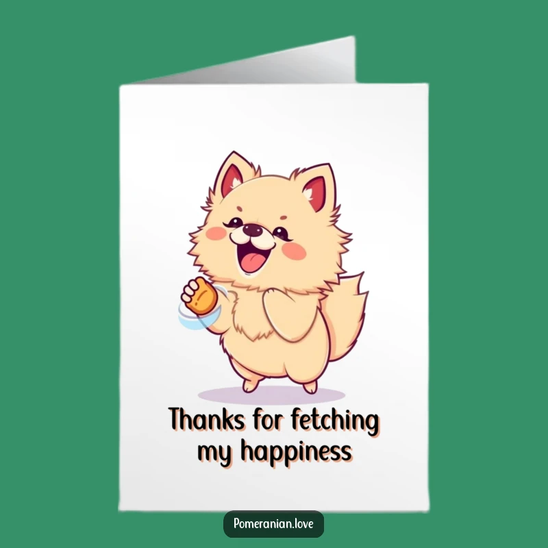 Excited Pom Thank You Card Free Printable: Treat Appreciation Downloadable