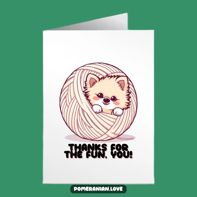 Free Printable Naughty Pom Thank You Card - Cute Downloadable Dog Note