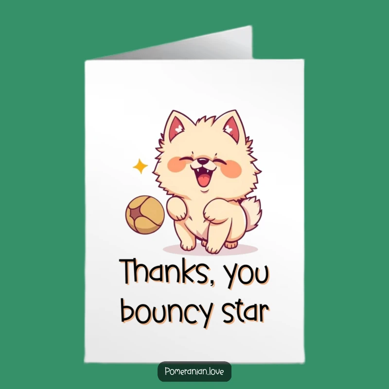 Free Printable Happy Pomeranian Thank You Card - Hilarious Dog Downloadable