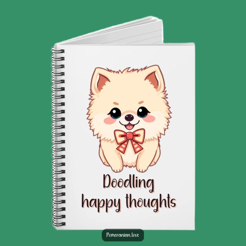 Funny Cheerful Pomeranian Notebook - Jot Down Joyful Thoughts Gift