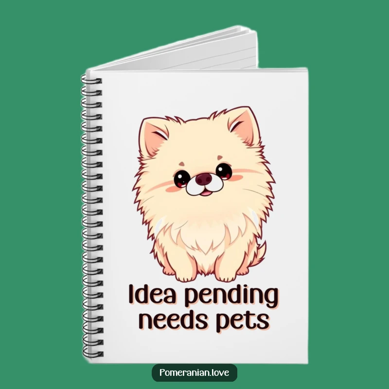 Funny Curious Pomeranian Head Tilt Notebook - Jot Down Ideas with a Smile