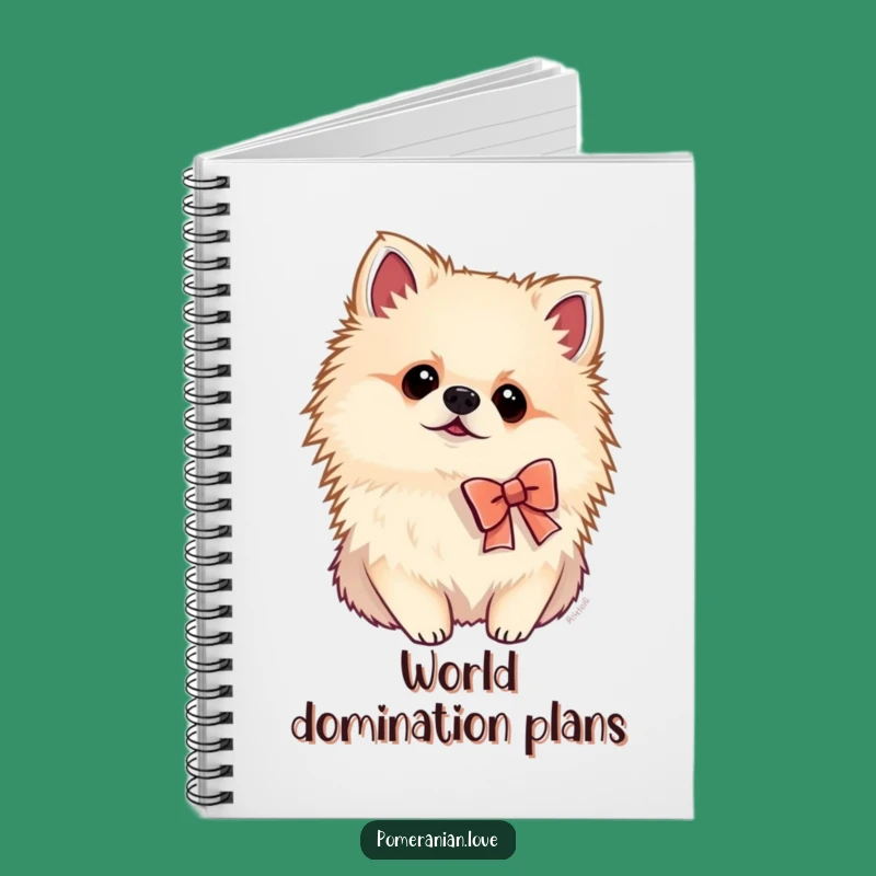 Funny Pomeranian Bow Notebook: Journal Your Curious Thoughts