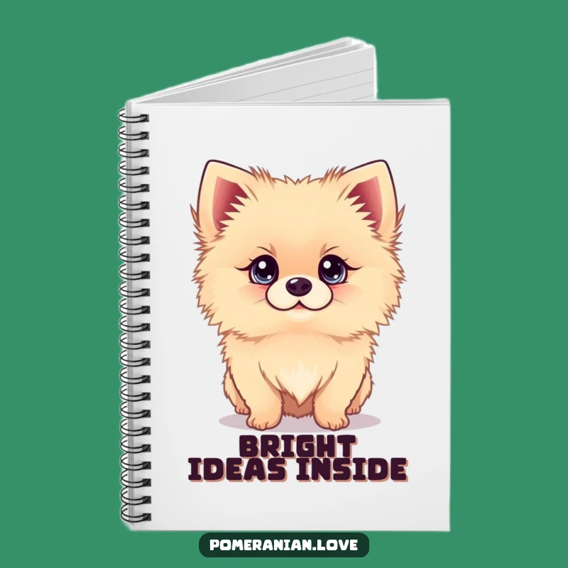 Funny Pomeranian Bright Eyes Notebook - Sweet Thoughts Hilarious Gift