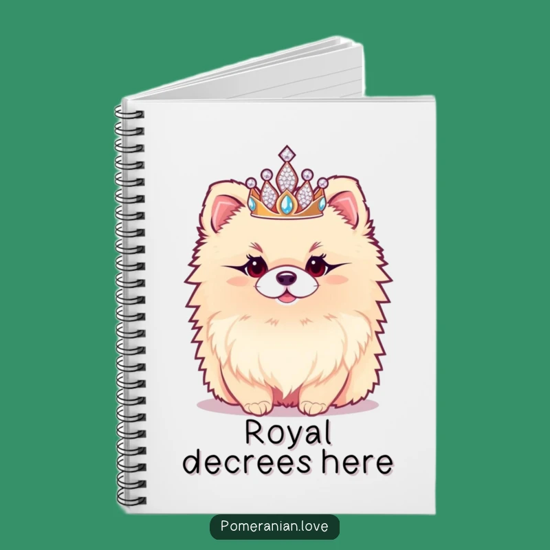 Funny Pomeranian Notebook - Royal Thoughts Journal, Pet Owner Creative Gift