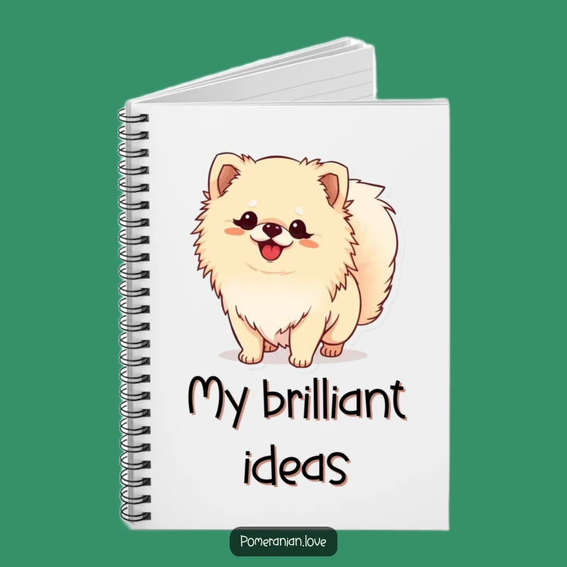 Funny Pomeranian Tail Wagging Notebook - Jot Down Ideas with Doggy Delight!