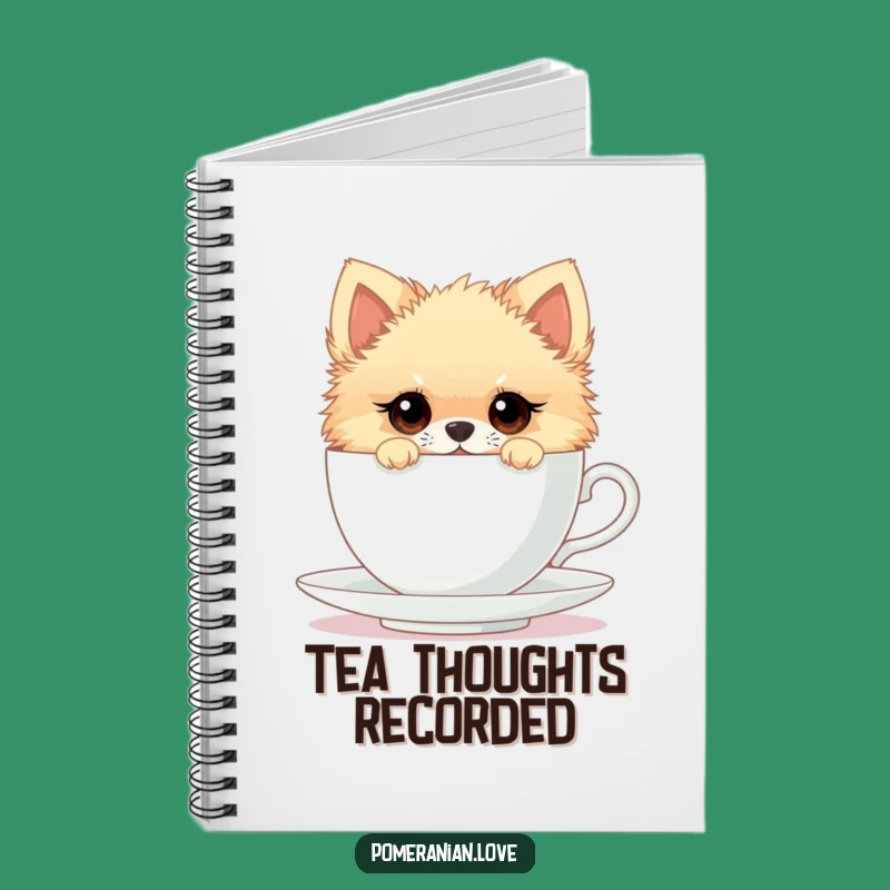 Funny Pomeranian Teacup Notebook - Jot Down Curious Thoughts
