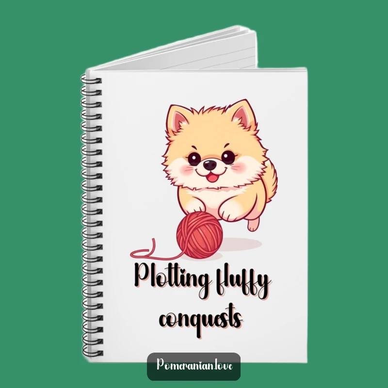 Funny Pomeranian Yarn Ball Notebook - Hilarious Journal for Dog Lovers