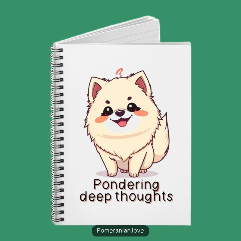 Funny Pomeranian Question Tail Notebook: Jot Down Your Mysteries with This Pup
