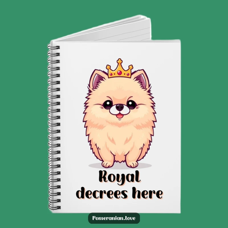Funny Royal Pomeranian Notebook - Jot Down Regal Ideas