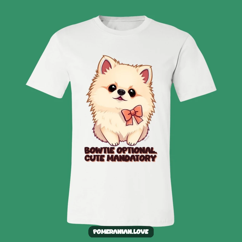 Funny Pomeranian Bow T-Shirt: Quirky & Hilarious Curious Dog Tee