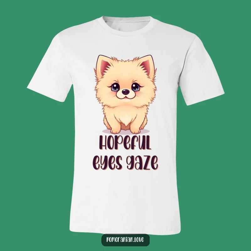 Funny Pomeranian Bright Eyes T-Shirt - Soulful & Hilarious Dog Tee