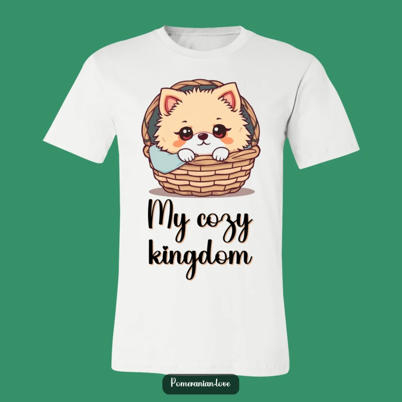 Funny Pomeranian Peek T-Shirt: Expressive Eyes, Cozy Comfort, Adorable Dog Tee Gift!