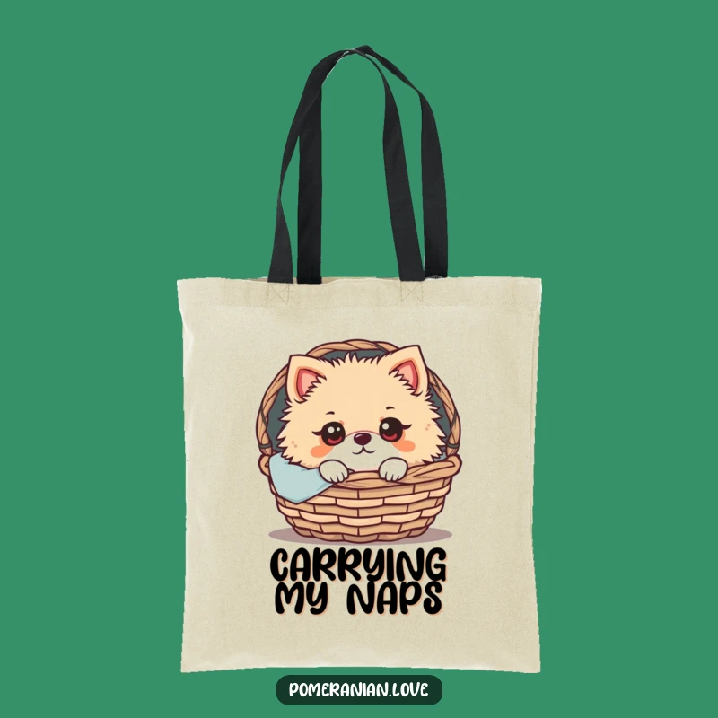 Funny Pomeranian Peek Tote Bag: Cozy Accessory, Expressive Eyes, Great Gift!