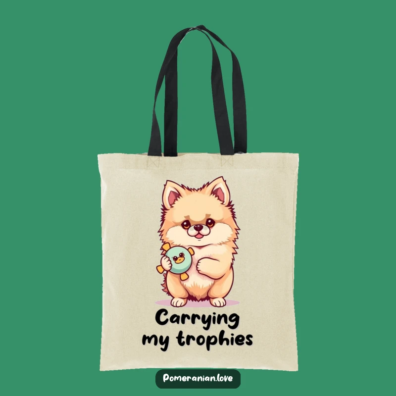 Funny Pomeranian Toy Tote Bag: Carry Your Treasures with Proud Paws!