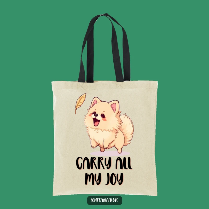 Funny Pomeranian Feather Tote Bag - Playful Pup Essential