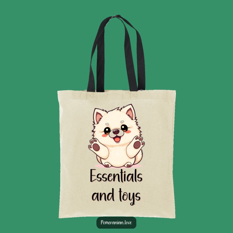 Funny Pomeranian Fetch Tote Bag - Eager Paws, Perfect Park Companion