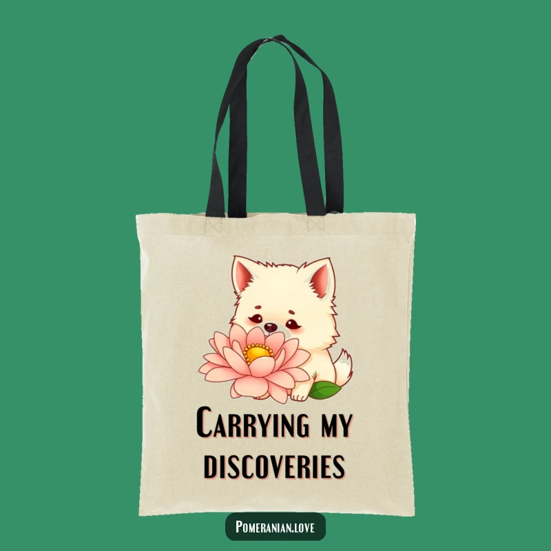 Funny Pomeranian Flower Tote Bag - Carry Your Curiosity