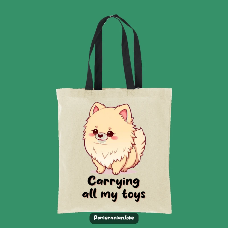 Funny Pomeranian Tail Wag Tote Bag: Carry Your Pup's Joy, Perfect Dog Mom Bag!
