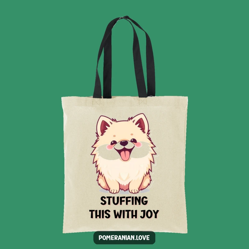 Funny Pomeranian Tongue Out Tote Bag: Carry Your Dog's Happy Grin Everywhere!