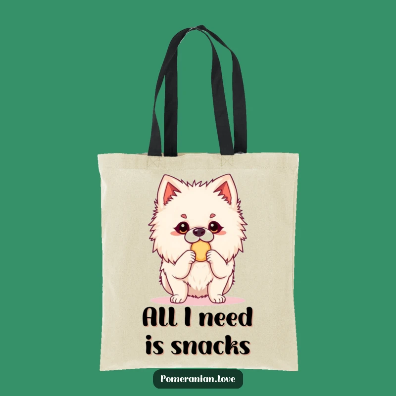 Funny Pomeranian Treat Tote Bag: Alert Dog Carry-All, Perfect Snack Gift